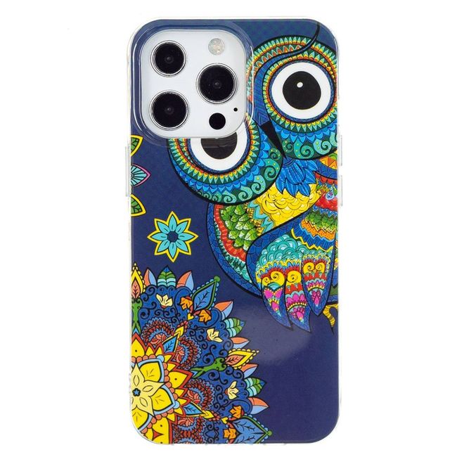 Coque pour iPhone 14 Pro Max - Coque lumineuse - Série Image Plastic - Hibou