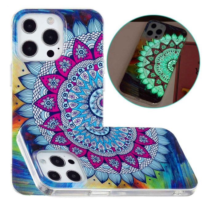 Coque pour iPhone 14 Pro Max - Coque lumineuse - Série Image Plastic - Mandala floral
