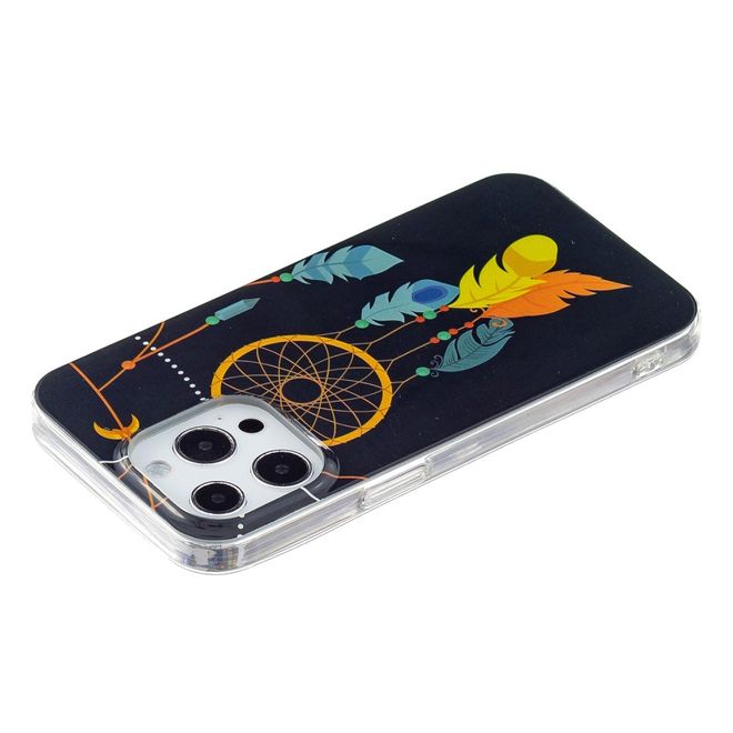 Coque pour iPhone 14 Pro Max - Coque lumineuse - Série Image Plastic - Attrape-rêves doré