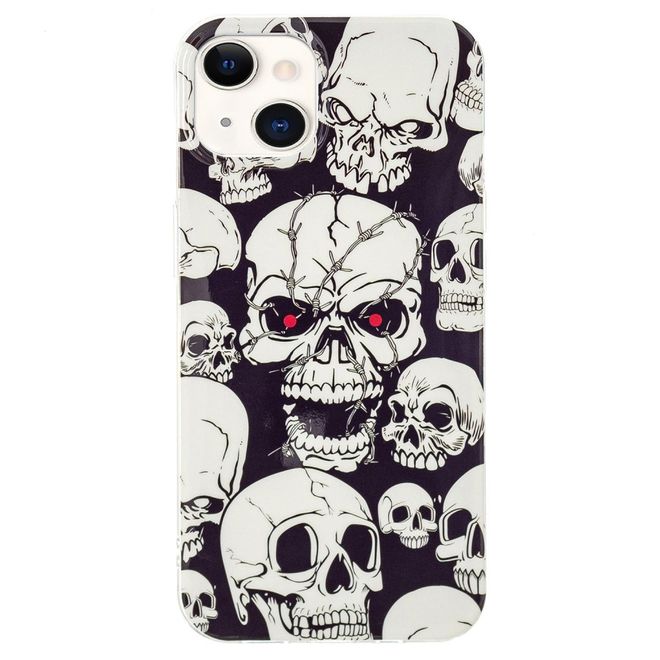 Coque pour iPhone 14 - Coque lumineuse - Série Image Plastic - Tête de mort
