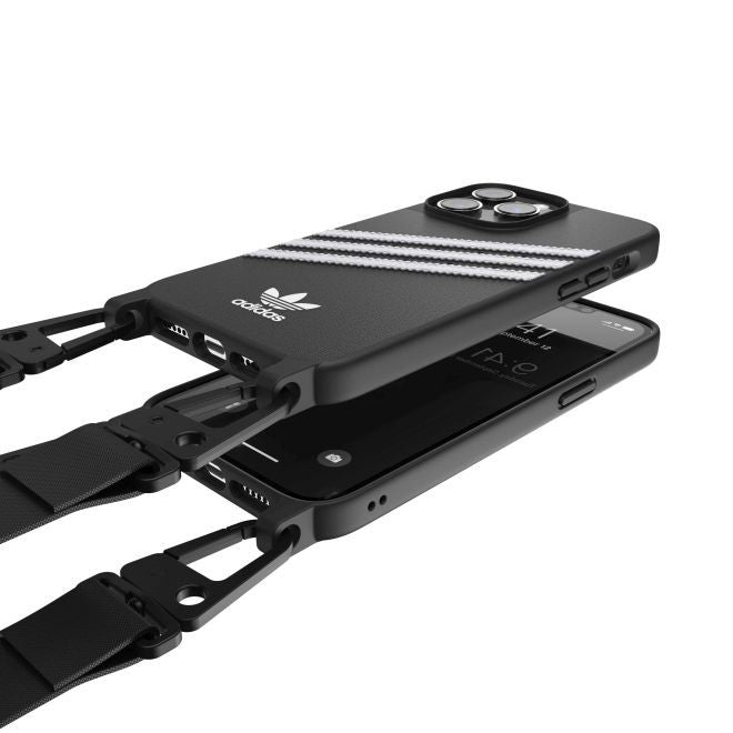 Adidas - iPhone 14 Pro Max Hülle - Kunstleder Hardcase - OR Necklace Case Series - schwarz