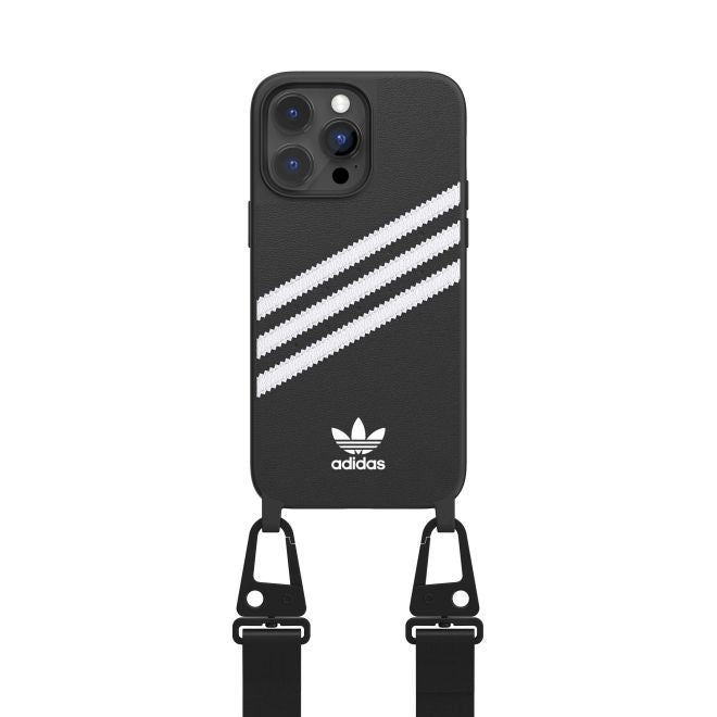 Adidas - iPhone 14 Pro Max Hülle - Kunstleder Hardcase - OR Necklace Case Series - schwarz