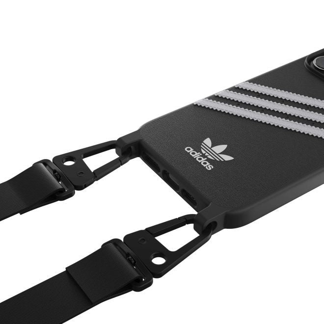 Adidas - iPhone 14 Pro Max Hülle - Kunstleder Hardcase - OR Necklace Case Series - schwarz