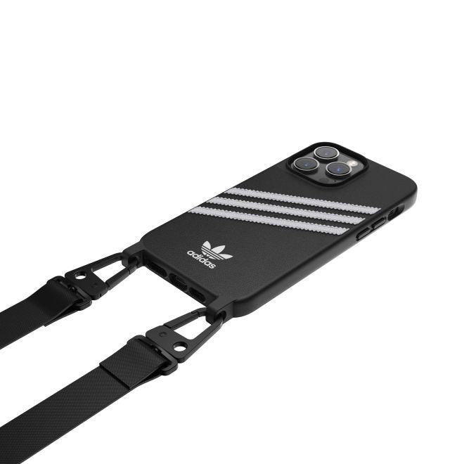 Adidas - iPhone 14 Pro Max Hülle - Kunstleder Hardcase - OR Necklace Case Series - schwarz