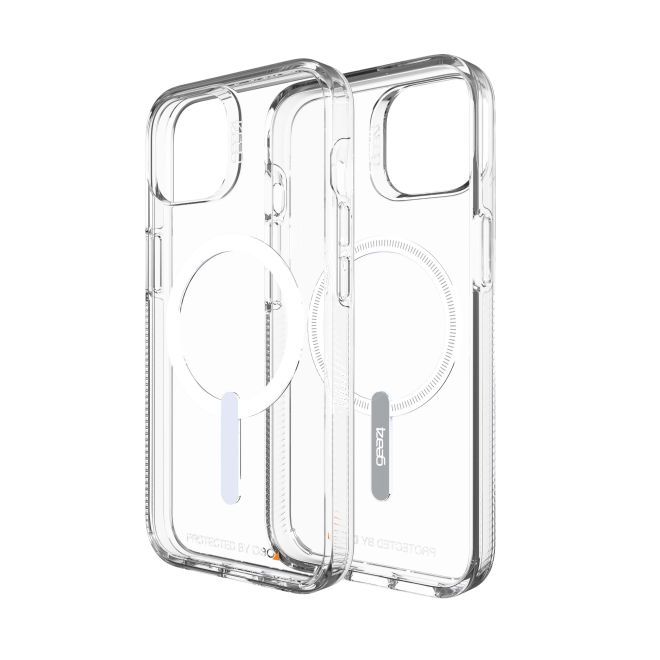 Gear4 - iPhone 14 Hülle - Backcover - Aufprallschutz bis 4m - Crystal Palace Snap MagSafe Series - transparent