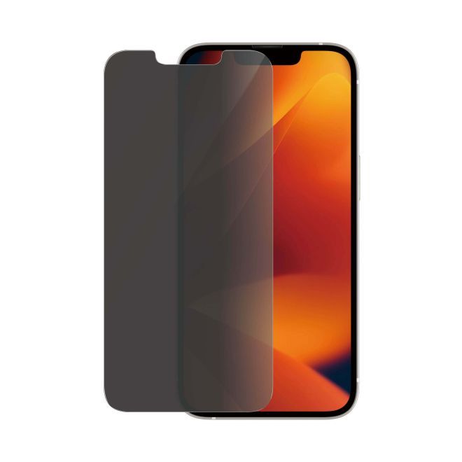 PanzerGlass - iPhone 14 Displayschutz aus gehärtetem Glas - Privacy Classic Fit (P2767) - schwarz