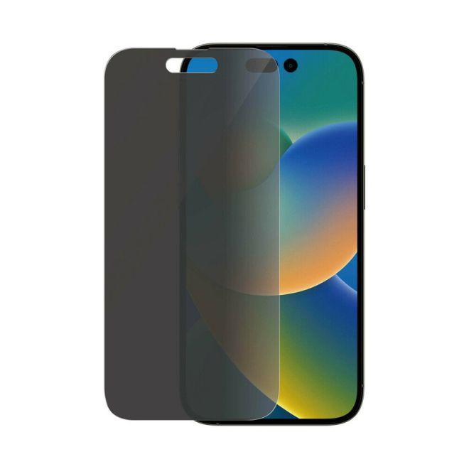PanzerGlass - iPhone 14 Pro Displayschutz aus gehärtetem Glas - Privacy Classic Fit (P2768) - schwarz