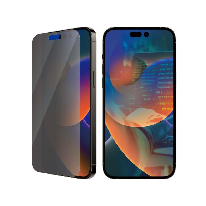 PanzerGlass - iPhone 14 Pro Max Displayschutz aus gehärtetem Glas - Privacy Classic Fit (P2770) - schwarz