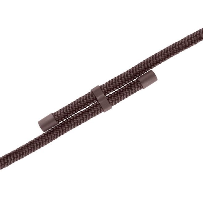 Just Elegance - Étui collier pour iPhone 13 - Chaîne détachable et PopSockets inclus - Marron