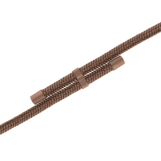 Just Elegance - Étui collier pour iPhone 14 Pro - Chaîne de téléphone détachable et PopSockets - Marron clair