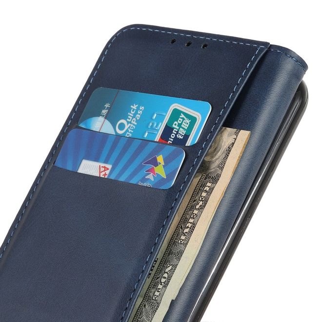 Samsung Galaxy S23 Ultra Handy Hülle - Classic V Leder Bookcover Series - blau