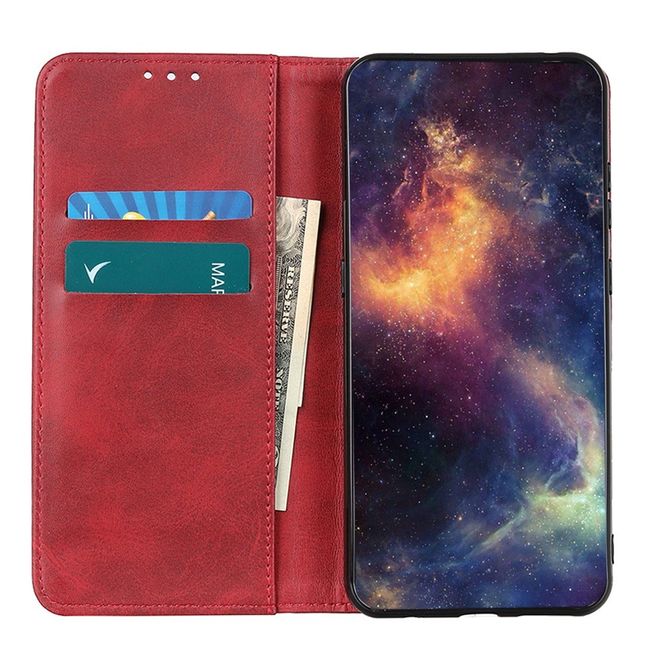 Samsung Galaxy S23 Ultra Handy Hülle - Classic V Leder Bookcover Series - rot