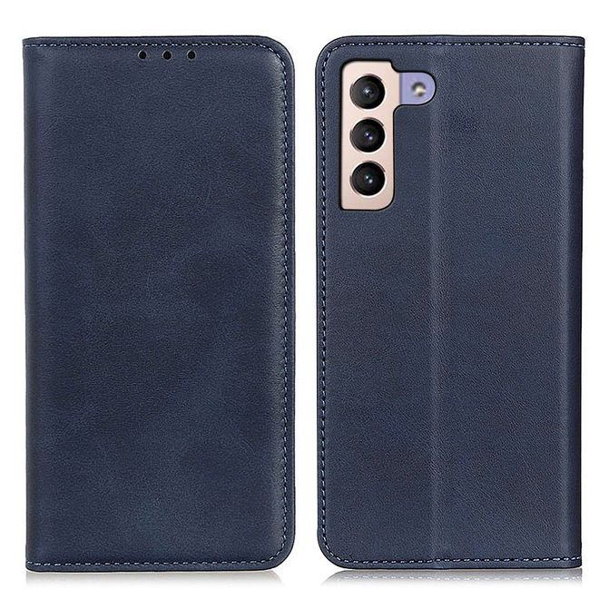 Samsung Galaxy S23+ Handy Hülle - Classic V Leder Bookcover Series - blau