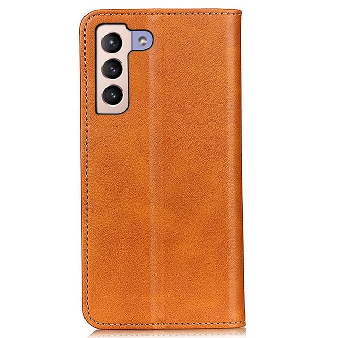 Samsung Galaxy S23+ Handy Hülle - Classic V Leder Bookcover Series - braun