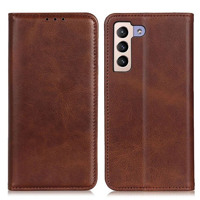 Samsung Galaxy S23+ Handy Hülle - Classic V Leder Bookcover Series - kaffeefarben