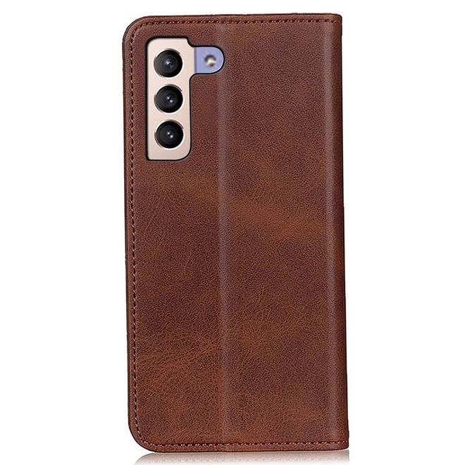 Samsung Galaxy S23+ Handy Hülle - Classic V Leder Bookcover Series - kaffeefarben