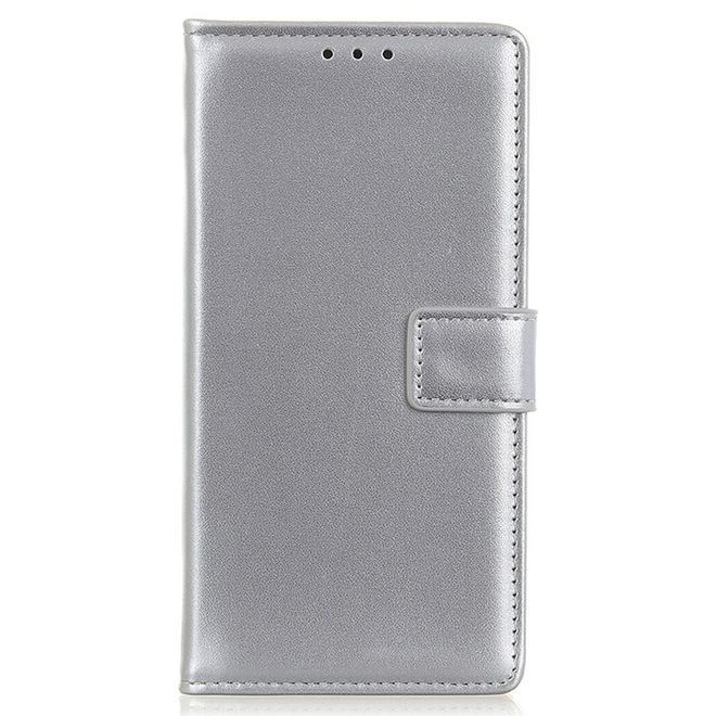 Samsung Galaxy S23+ Handy Hülle - Classic II Leder Bookcover Series - silber