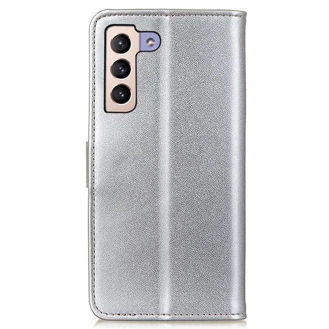 Samsung Galaxy S23+ Handy Hülle - Classic II Leder Bookcover Series - silber