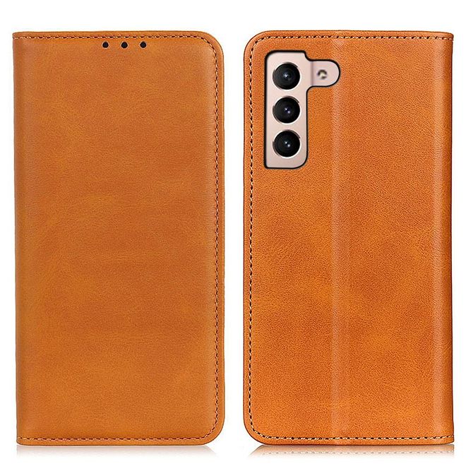 Samsung Galaxy S23 Handy Hülle - Classic V Leder Bookcover Series - braun