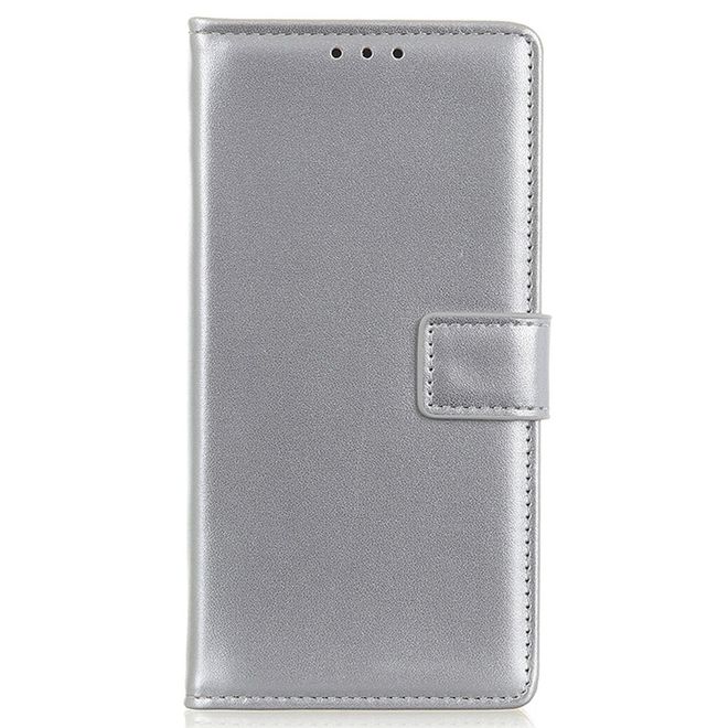 Samsung Galaxy S23 Handy Hülle - Classic II Leder Bookcover Series - silber