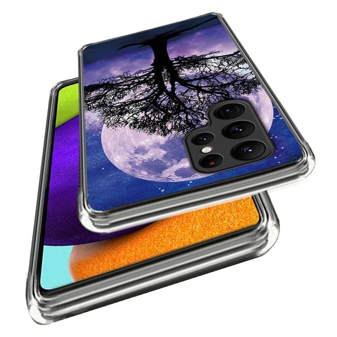 Samsung Galaxy S23 Ultra Handyhülle - Softcase Image TPU Series - Baum und Mond