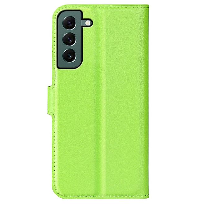Samsung Galaxy S23+ Handy Hülle - Litchi Leder Bookcover Series - grün