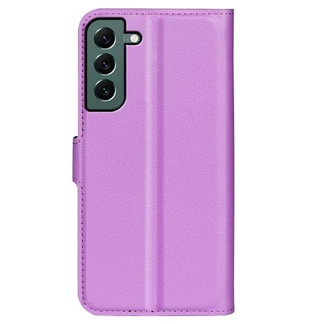 Samsung Galaxy S23+ Handy Hülle - Litchi Leder Bookcover Series - purpur