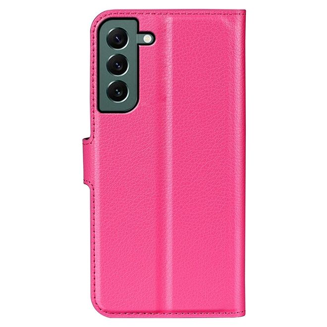 Samsung Galaxy S23+ Handy Hülle - Litchi Leder Bookcover Series - rosa