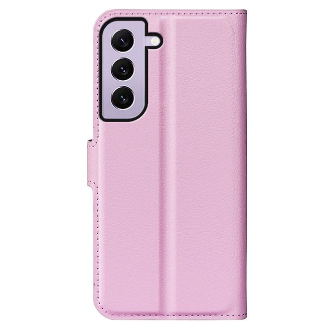 Samsung Galaxy S23 Handy Hülle - Litchi Leder Bookcover Series - pink