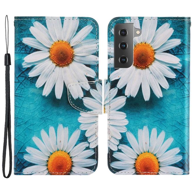 Samsung Galaxy S23+ Handy Hülle - Leder Bookcover Image Series - Gänseblümchen