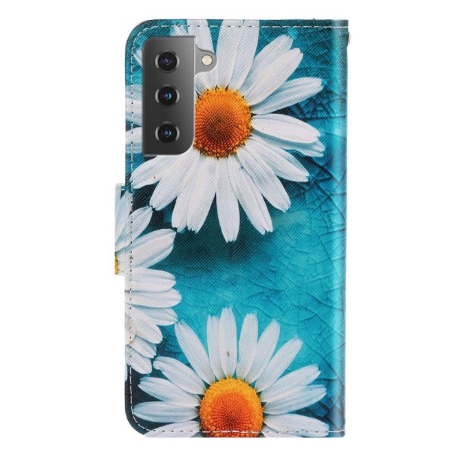 Samsung Galaxy S23+ Handy Hülle - Leder Bookcover Image Series - Gänseblümchen
