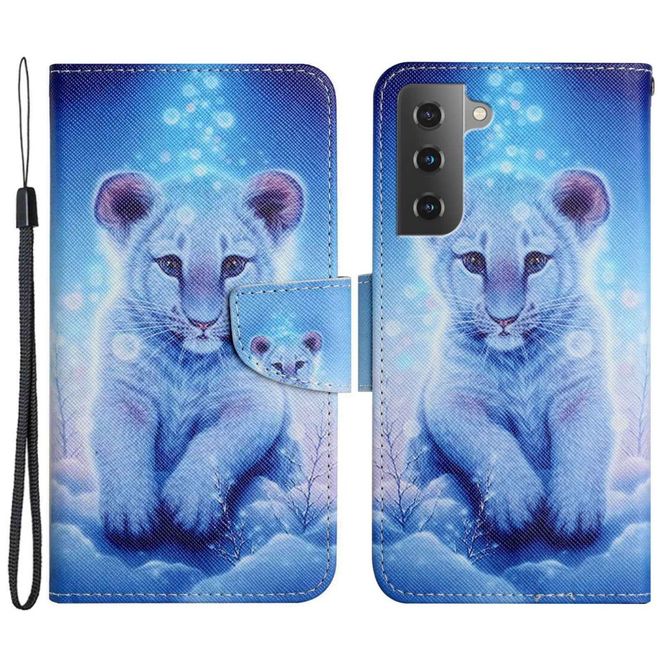 Samsung Galaxy S23+ Handy Hülle - Leder Bookcover Image Series - Leopard