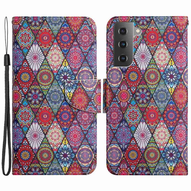 Samsung Galaxy S23+ Handy Hülle - Leder Bookcover Image Series - farbiges Muster