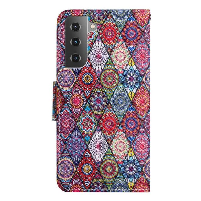 Samsung Galaxy S23+ Handy Hülle - Leder Bookcover Image Series - farbiges Muster
