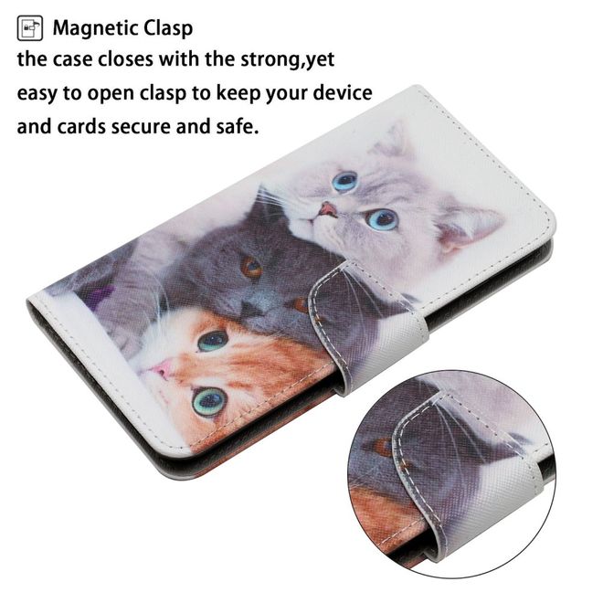 Samsung Galaxy S23+ Handy Hülle - Leder Bookcover Image Series - drei Katzen