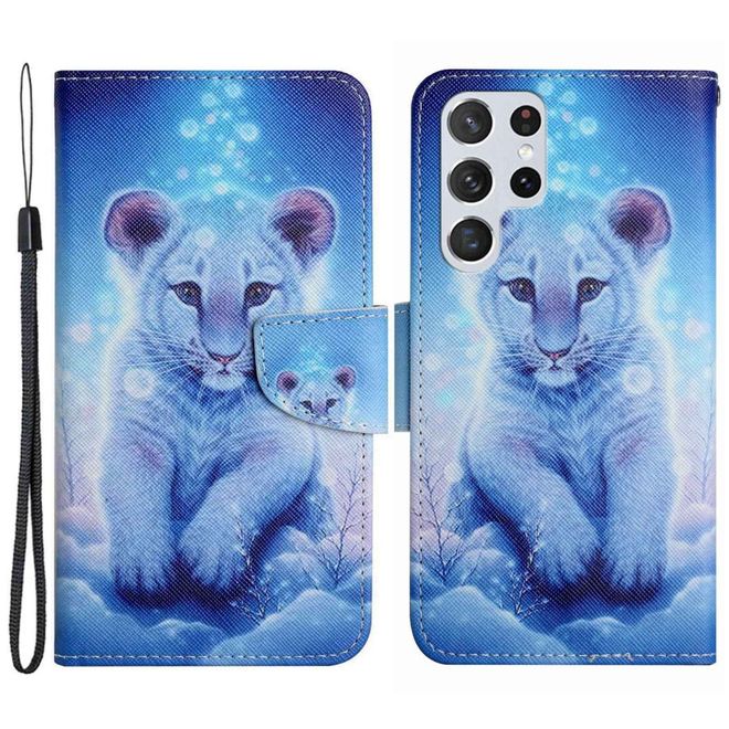 Samsung Galaxy S23 Ultra Handy Hülle - Leder Bookcover Image Series - Leopard