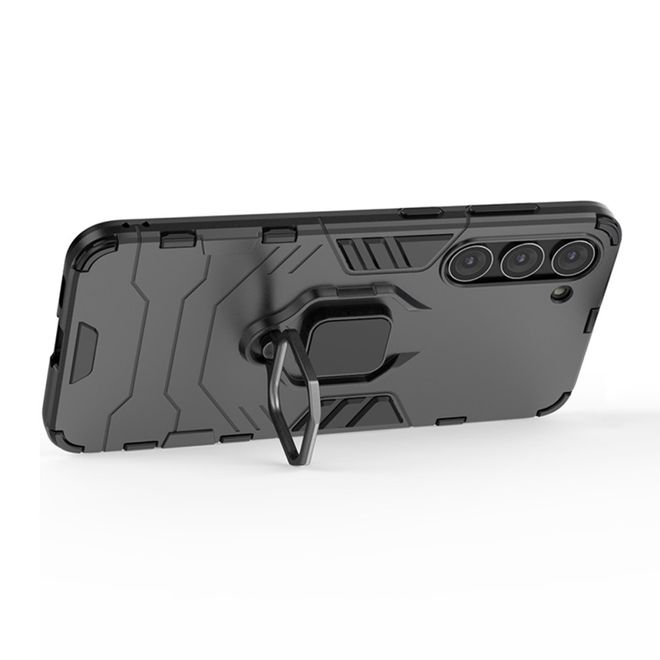 Samsung Galaxy S23 Handy Hülle - Robustes Hardcase mit Kickstand - schwarz