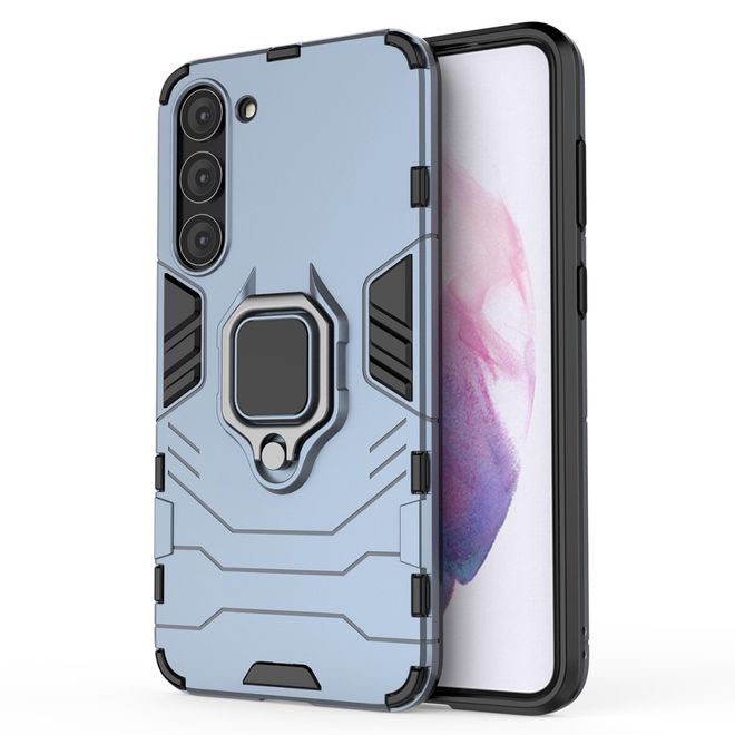 Samsung Galaxy S23 Handy Hülle - Robustes Hardcase mit Kickstand - blau