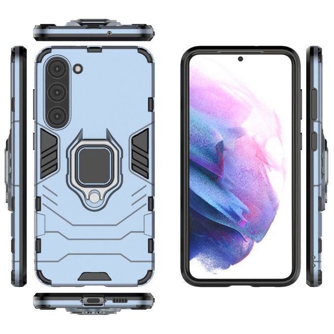Samsung Galaxy S23 Handy Hülle - Robustes Hardcase mit Kickstand - blau
