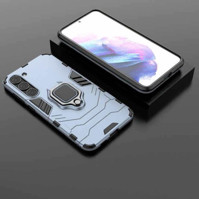 Samsung Galaxy S23 Handy Hülle - Robustes Hardcase mit Kickstand - blau