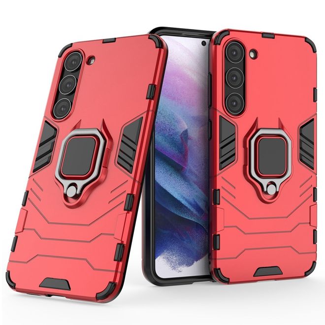 Samsung Galaxy S23+ Handy Hülle - Robustes Hardcase mit Kickstand - rot