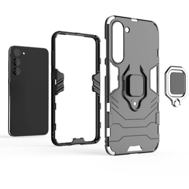 Samsung Galaxy S23+ Handy Hülle - Robustes Hardcase mit Kickstand - blau