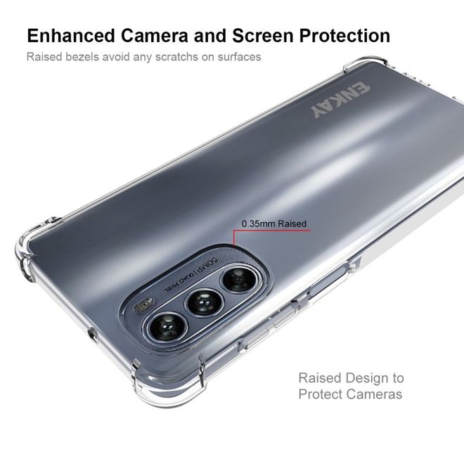 Enkay - Motorola Moto G62 5G Handyhülle - Robustes TPU Softcase - transparent