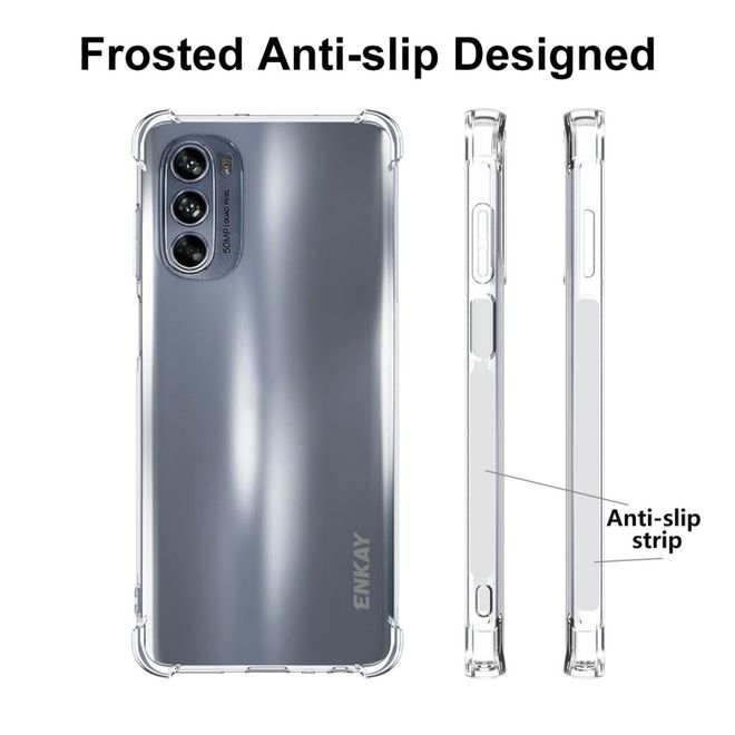 Enkay - Motorola Moto G62 5G Handyhülle - Robustes TPU Softcase - transparent