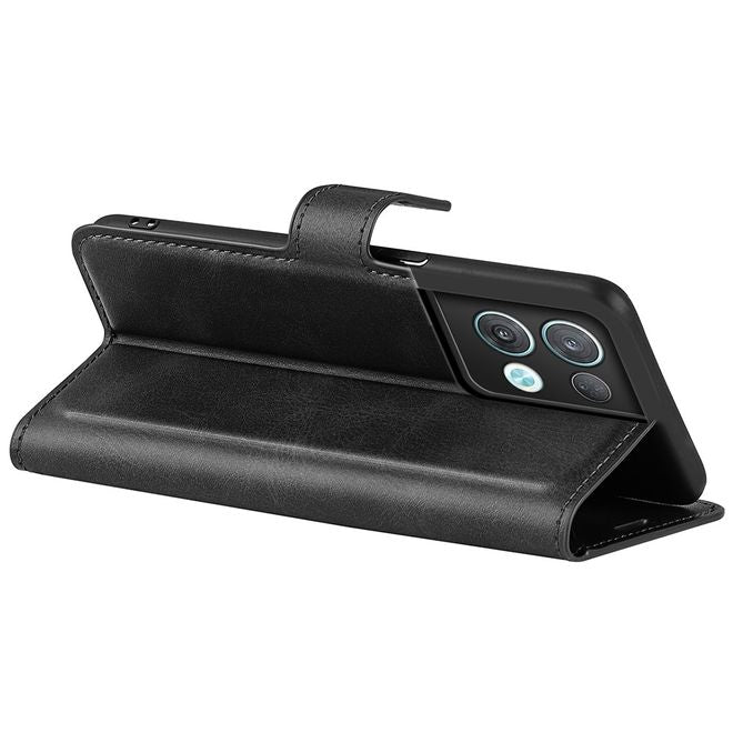 Oppo Reno8 Pro 5G / Reno8 Pro+ 5G Handy Hülle - Classic II Leder Bookcover Series - schwarz