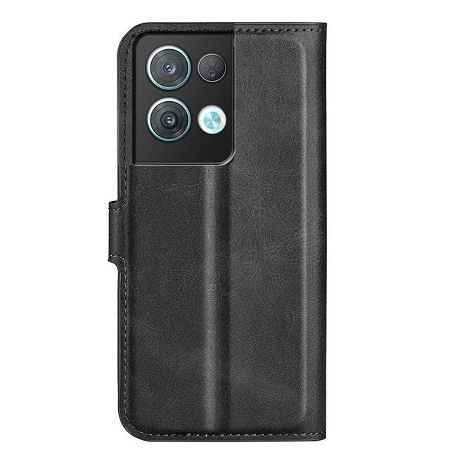 Oppo Reno8 Pro 5G / Reno8 Pro+ 5G Handy Hülle - Classic II Leder Bookcover Series - schwarz