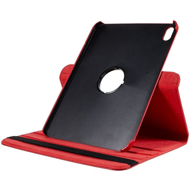 iPad 2025 (11. Gen) / iPad 2022 (10. Gen) Hülle - 360° rotierbares Case aus Leder - rot