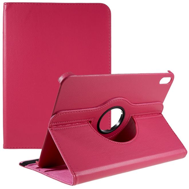 iPad 2025 (11. Gen) / iPad 2022 (10. Gen) Hülle - 360° rotierbares Case aus Leder - rosa