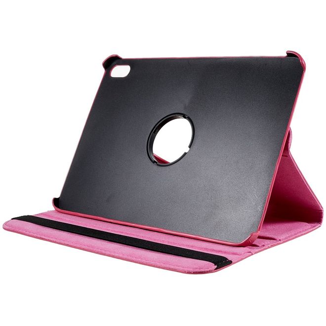 iPad 2025 (11. Gen) / iPad 2022 (10. Gen) Hülle - 360° rotierbares Case aus Leder - rosa