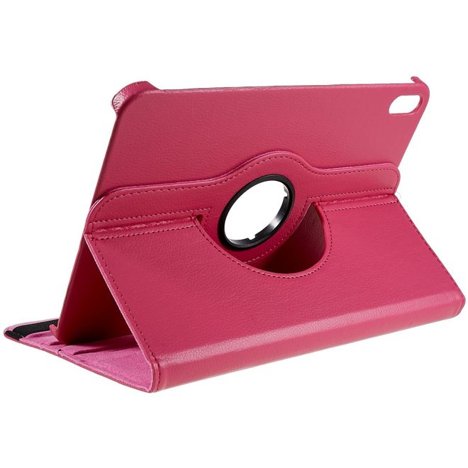 iPad 2025 (11. Gen) / iPad 2022 (10. Gen) Hülle - 360° rotierbares Case aus Leder - rosa